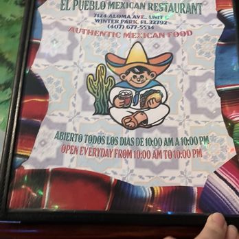 El Pueblo Mexican Restaurant - Location, number, and hours of operation - Mexican Near Me - Winter Park, Florida El Pueblo Mexican Restaurant - Location, number, and hours of operation - Mexican Near Me - Winter Park, Florida