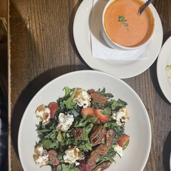 Not Your Average Joe's - Ardmore - Strawberry Fields and Tomato Basil Soup - New American Near Me - Ardmore, Pennsylvania Not Your Average Joe's - Ardmore - Strawberry Fields and Tomato Basil Soup - New American Near Me - Ardmore, Pennsylvania