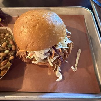 Hickory & Spice - Pulled pork sandwich. Delicious! - Barbeque Near Me - Orange, California