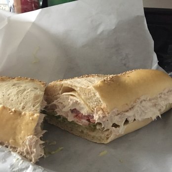 Amiel's - Large tuna sub. My favorite with sweet peppers which are like a pickled pepper. Very good flavor! - Sandwiches Near Me - Victor, New York