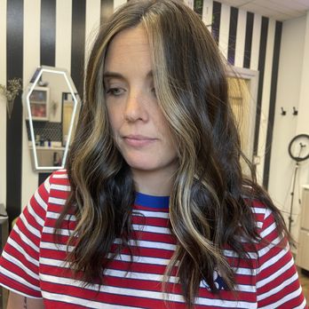 Sterling the Stylist - Blonde chunky money pieces for a little splash of fun - Hair Stylists Near Me - Bloomingdale, Illinois Sterling the Stylist - Blonde chunky money pieces for a little splash of fun - Hair Stylists Near Me - Bloomingdale, Illinois