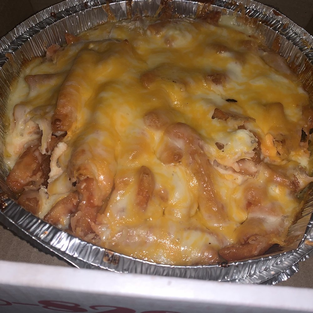 Wise Guys Pizza - Shaken fries with bbq instead of the medium sauce they usually use. - Pizza Near Me - Buffalo, New York Wise Guys Pizza - Shaken fries with bbq instead of the medium sauce they usually use. - Pizza Near Me - Buffalo, New York