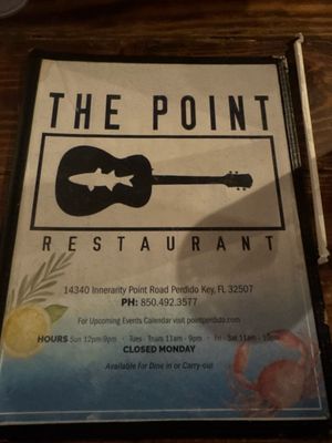 Menu photo 1 The Point Restaurant Pensacola, FL