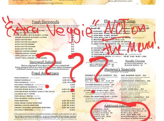 Menu photo 1 Pho Momma Sacramento, CA Menu photo 1 Pho Momma Sacramento, CA
