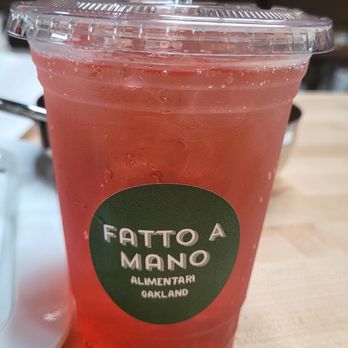 Fatto A Mano - Italian soda, cherry flavor. - Italian Near Me - Oakland, California Fatto A Mano - Italian soda, cherry flavor. - Italian Near Me - Oakland, California