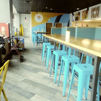 F BITES Coffee & Kitchen - Bright and colorful dining area - Cafes Near Me - Niagara Falls, New York