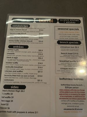 Menu photo 1 Barrel Washington, DC, DC
