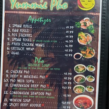 Yummie Pho - Menu - Vietnamese Near Me - Kennewick, Washington