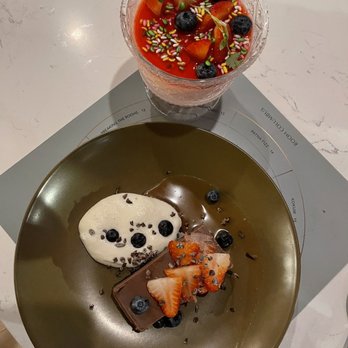 Rooh Columbus - We had both deserts! The lemon rose posset and the choco chai. - Indian Near Me - Columbus, Ohio Rooh Columbus - We had both deserts! The lemon rose posset and the choco chai. - Indian Near Me - Columbus, Ohio