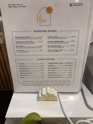Menu photo 8 Le Phin New York, NY