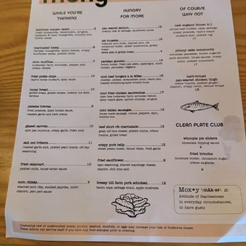 Moxy - menu - American Near Me - Portsmouth, New Hampshire