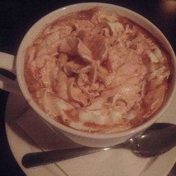 Diana's extreme hot chocolate with raspberry schnapps