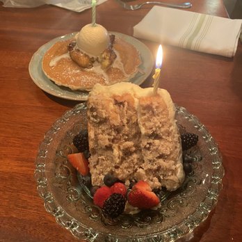 Grace's - Bananas Foster Pancakes Italian Creme Cake - American Near Me - Houston, Texas Grace's - Bananas Foster Pancakes Italian Creme Cake - American Near Me - Houston, Texas