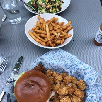 Longfellow Grill - Fried chicken sandwich with tots and a side of fries - American Near Me - Minneapolis, Minnesota Longfellow Grill - Fried chicken sandwich with tots and a side of fries - American Near Me - Minneapolis, Minnesota