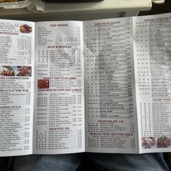 Camden Island - Menu side 1