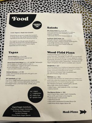 Menu photo 2 Sonoma Pizza Co. Forestville, CA