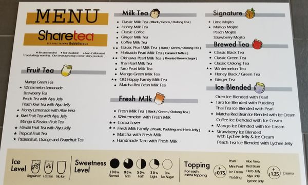 Menu photo 2 Sharetea Beaverton, OR Menu photo 2 Sharetea Beaverton, OR