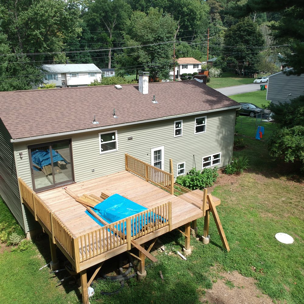 John J Sala Construction - The way John J Sala construction left our deck with incomplete railings that were not high enough, and incomplete bottom deck. - General Contractors Near Me - Pleasant Valley, New York John J Sala Construction - The way John J Sala construction left our deck with incomplete railings that were not high enough, and incomplete bottom deck. - General Contractors Near Me - Pleasant Valley, New York