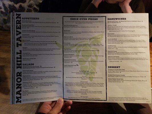 Menu photo 5 Manor Hill Tavern Ellicott City, MD