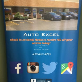 Auto Excel - Stand explains offer for sharing on social media - Auto Repair Near Me - Lexington, Kentucky Auto Excel - Stand explains offer for sharing on social media - Auto Repair Near Me - Lexington, Kentucky