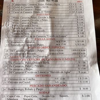 Mariscos Nayarit - Menu - Mexican Near Me - Lynwood, California