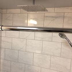 Marshall Construction Services - 12" X 12" Rain forest shower head gives an amazing drenching shower.