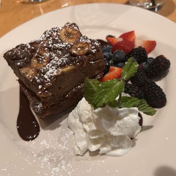 Memphis Cafe - Chocolate banana Foster's bread, pudding with fresh berries and whip whipped cream - Southern Near Me - Costa Mesa, California Memphis Cafe - Chocolate banana Foster's bread, pudding with fresh berries and whip whipped cream - Southern Near Me - Costa Mesa, California