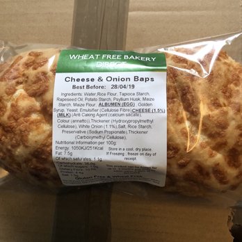Wheat-free Bakery Direct - Cheese + Onion Baps - Gluten-Free Near Me - Broxburn, WLN