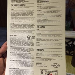 The menu