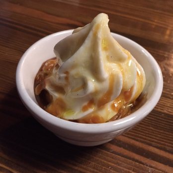 Old Town Tap - Soft serve vanilla ice cream with caramel, olive oil, and sea salt. AMAZING. - Pizza Near Me - Truckee, California Old Town Tap - Soft serve vanilla ice cream with caramel, olive oil, and sea salt. AMAZING. - Pizza Near Me - Truckee, California