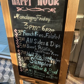 Oren's Hummus - Happy Hour Menu - Mediterranean Near Me - Cupertino, California