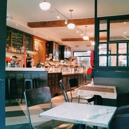 Warm interior at Mamie Clafoutis Warm interior at Mamie Clafoutis