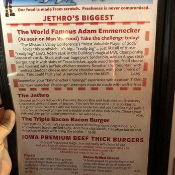 Jethro's BBQ 'N Bacon Bacon - Menu (5/7) - Barbeque Near Me - West Des Moines, Iowa