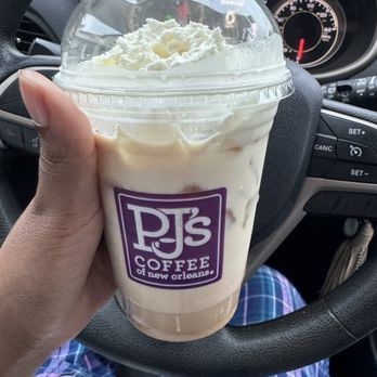PJ's Coffee - Iced White Chocolate Latte - not good - Coffee & Tea Near Me - Frisco, Texas
