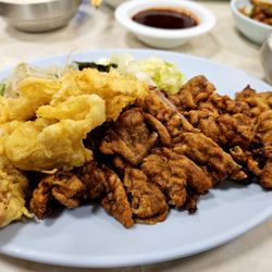 Kim Chee II Restaurant - Lunch @Kim Chee II; 3/31/2024. I ordered my Usual, Shrimp Tempura & Meat Juhn.