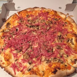 Savoyardi - Pizza carbonara (nata, champiñones y bacon)