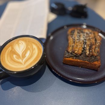 Moonwake Coffee Roasters - Breve latte with a sesame banana bred - Coffee Roasteries Near Me - San Jose, California Moonwake Coffee Roasters - Breve latte with a sesame banana bred - Coffee Roasteries Near Me - San Jose, California