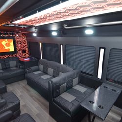 Birmingham Limousine Service - Private jet Setting in our incredible 14 - 16 passenger limo bus