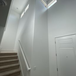 Completed vaulted walls from floor to ceiling.
