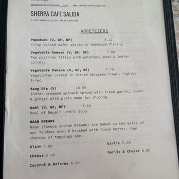 Sherpa Cafe - Appetizer menu - Himalayan/Nepalese Near Me - Salida, Colorado
