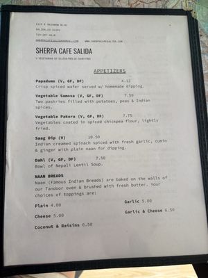 Menu photo 1 Sherpa Cafe Salida, CO
