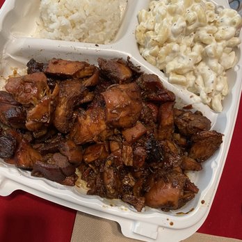 Hawaiian Bros Island Grill - Classic - Molokai Chicken* (not even spicy at all, just sweet) the Mac is not great. - Hawaiian Near Me - Chicago, Illinois
