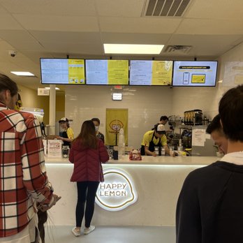 Happy Lemon - Menu and ordering counter - Bubble Tea Near Me - Austin, Texas