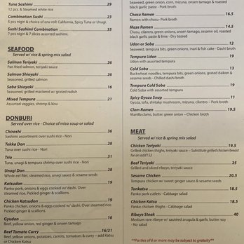 Amakara - Menu - Sushi Bars Near Me - Dublin, California