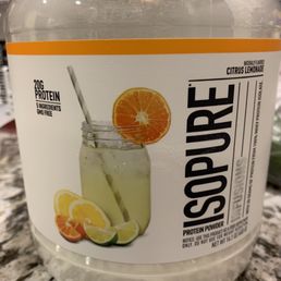 Citrus lemonade whey protein powder.