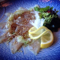 Jardin Iwaki - Seared tuna(?) (my friend said he could have sworn he heard fugu instead) drizzled with hot oil.