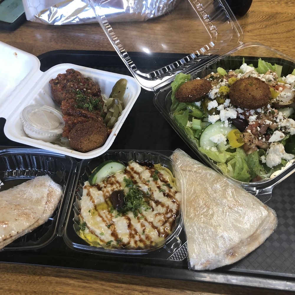 Master Falafel - Baba Ghanouj, Spicy falafel, House Salad Plate - Middle Eastern Near Me - Rochester, New York Master Falafel - Baba Ghanouj, Spicy falafel, House Salad Plate - Middle Eastern Near Me - Rochester, New York