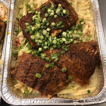 Concert Catering - Blackened Salmon Pasta - Caterers Near Me Concert Catering - Blackened Salmon Pasta - Caterers Near Me