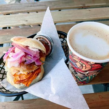 Gery’s Deli Cafe - Pork Sando and a latte - delicious! - Coffee & Tea Near Me - San Francisco, California