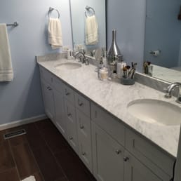 Marble countertop for master bathroom. Quality installers!